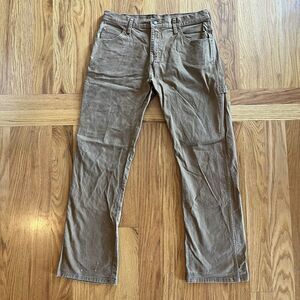Dickies Waxed Canvas Camel Straight Leg Mid Rise Carpenter Pants 32x31 READ